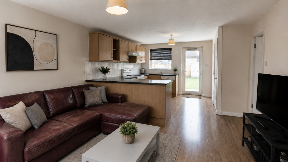 Wootton HMO living room before